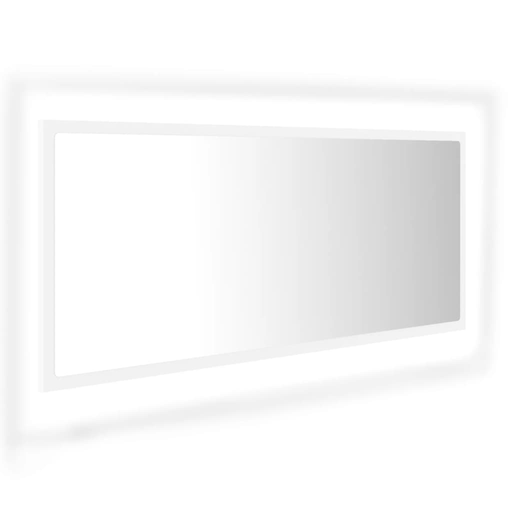 vidaXL Miroir à LED de salle de bain Blanc 100x8,5x37 cm Acrylique