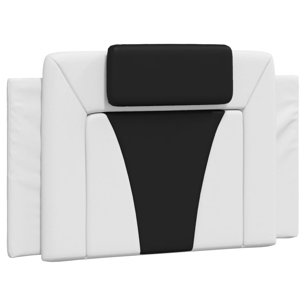 vidaXL Coussin de tête de lit noir et blanc 80 cm similicuir