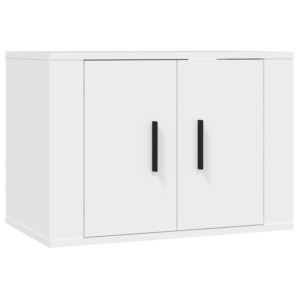 vidaXL Meubles TV muraux 3 pcs blanc 57x34,5x40 cm