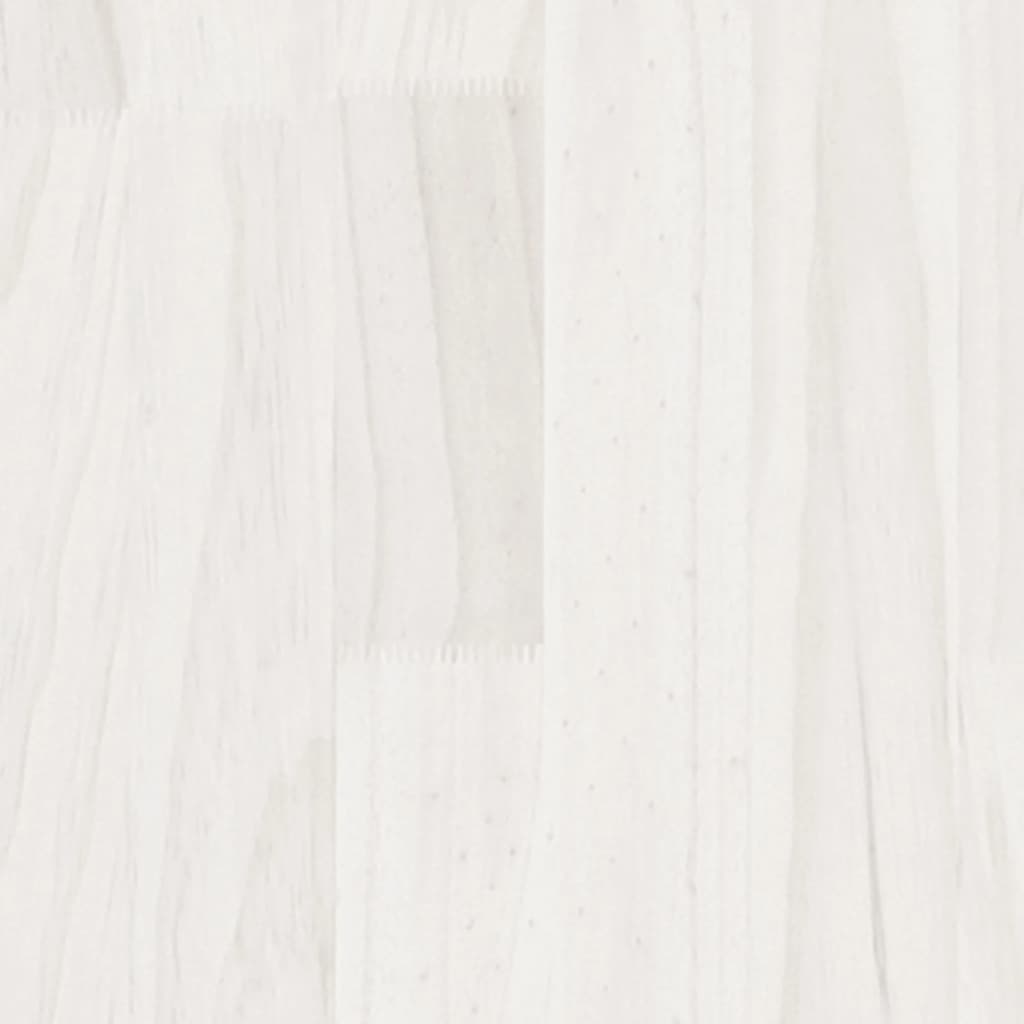 vidaXL Cadre de lit Blanc Bois de pin massif 180x200 cm Super King