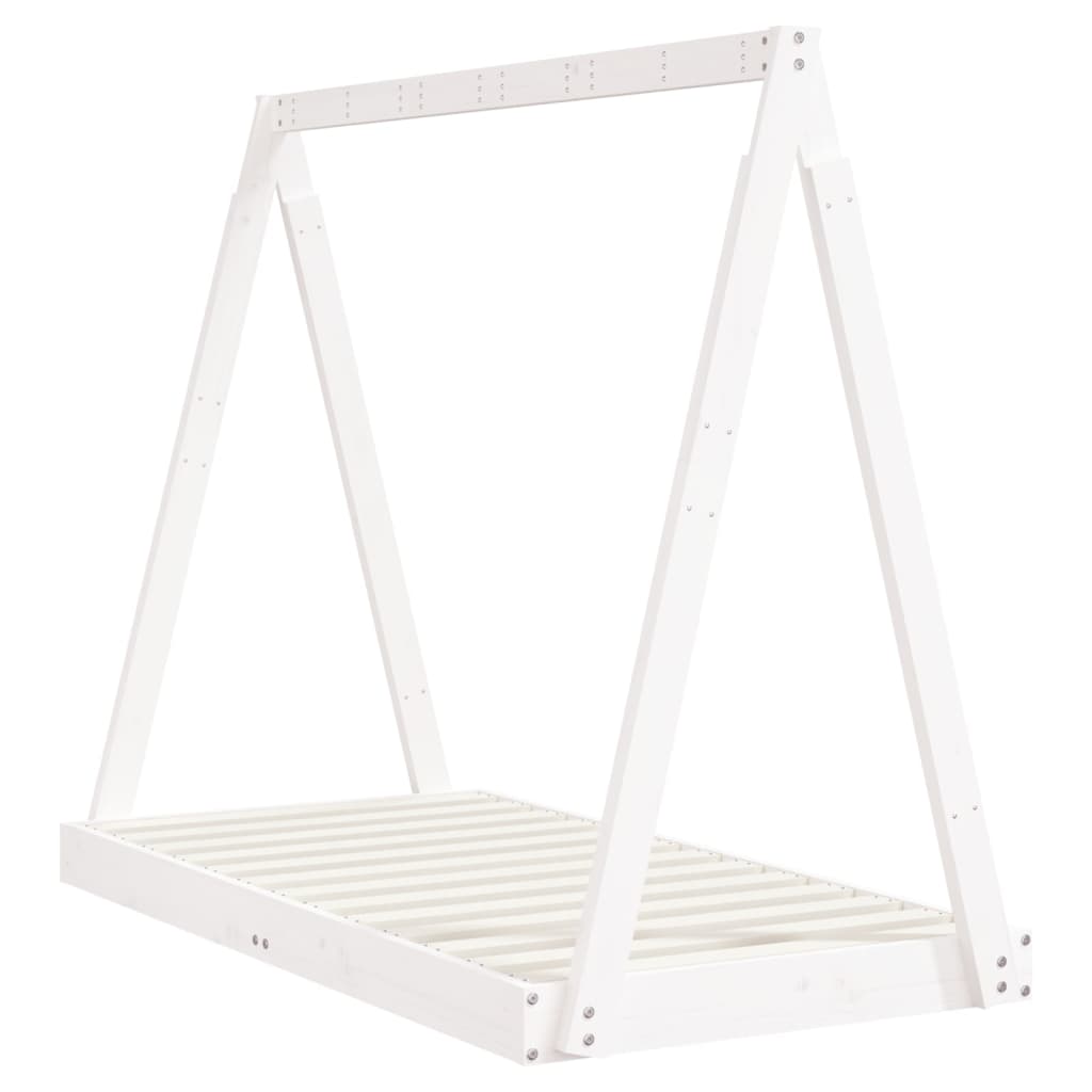 vidaXL Cadre de lit pour enfant blanc 70x140 cm bois de pin massif