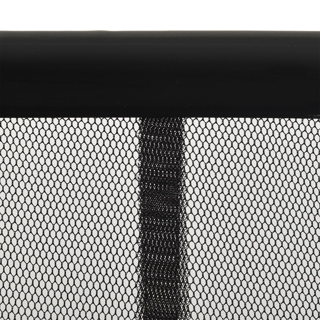 vidaXL Moustiquaire avec rideau en maille noir 100x220 cm polyester