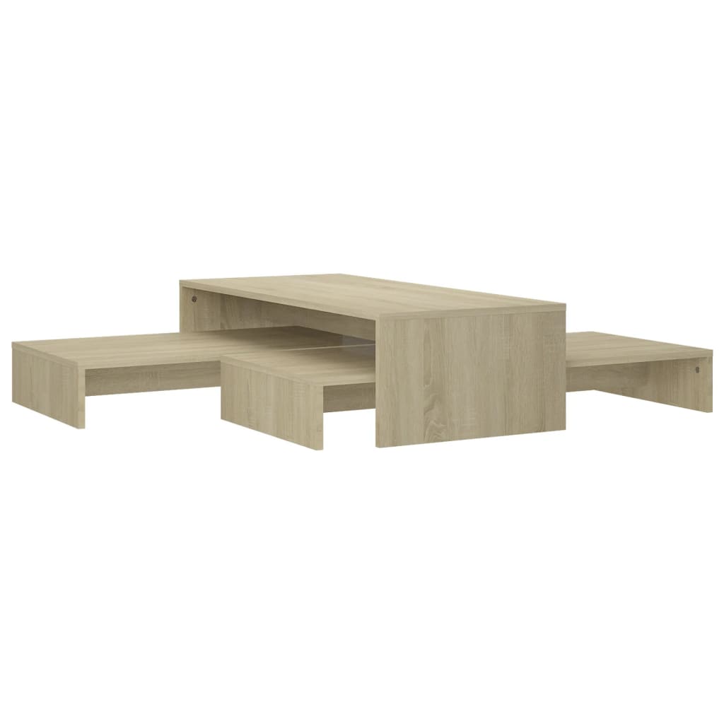 vidaXL Set tables basses gigognes chêne sonoma bois d'ingénierie