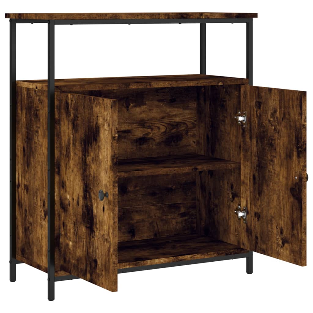 vidaXL Buffet chêne fumé 70x30x80 cm bois d'ingénierie