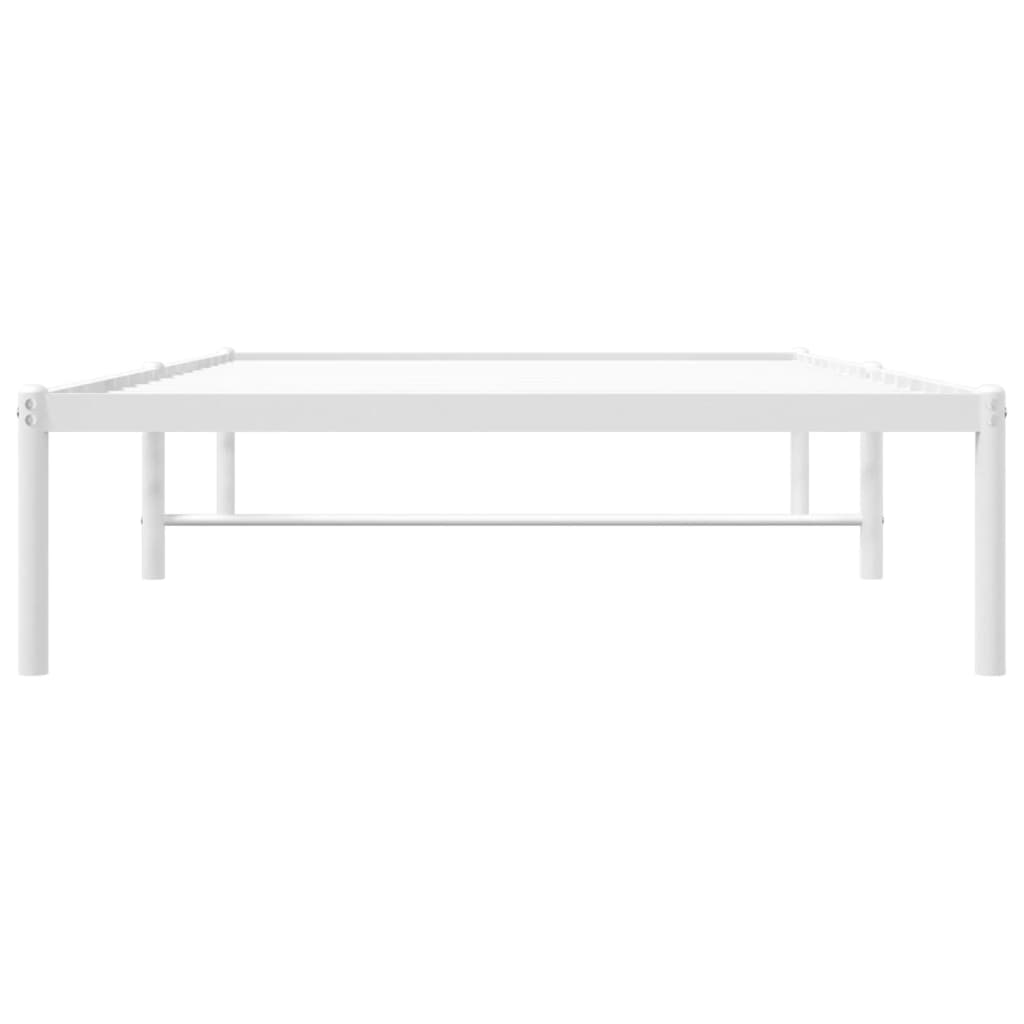 vidaXL Cadre de lit métal sans matelas blanc 100x190 cm