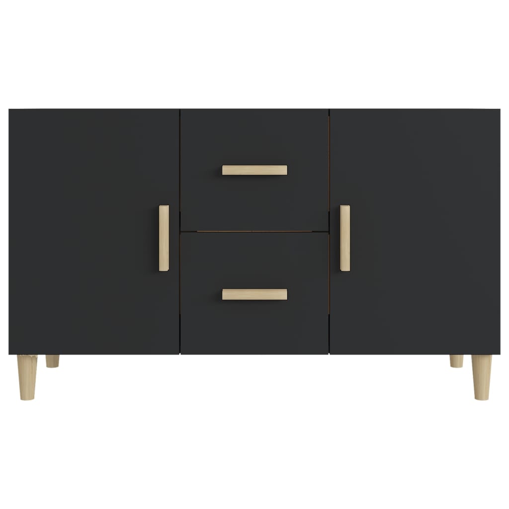 vidaXL Buffet noir 100x36x60 cm bois d'ingénierie