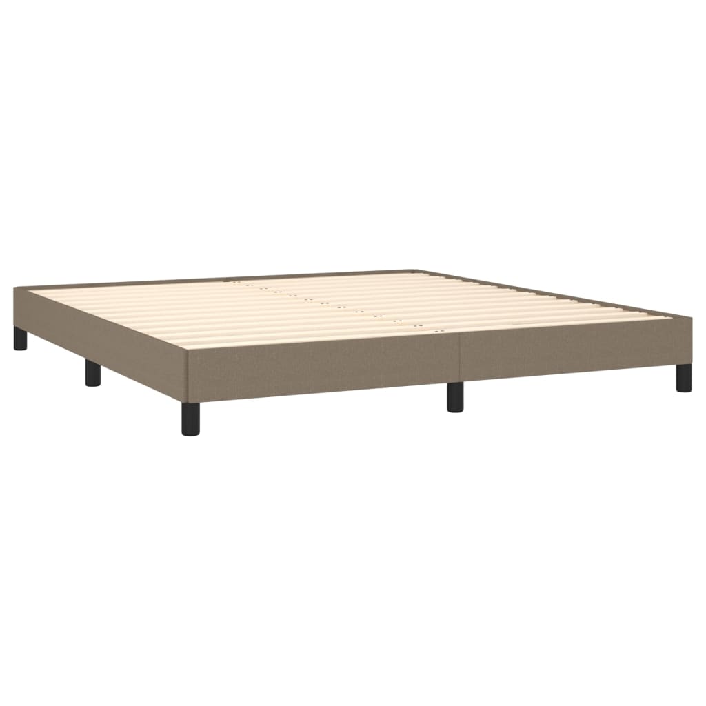 vidaXL Cadre de lit sans matelas taupe 160x200 cm tissu