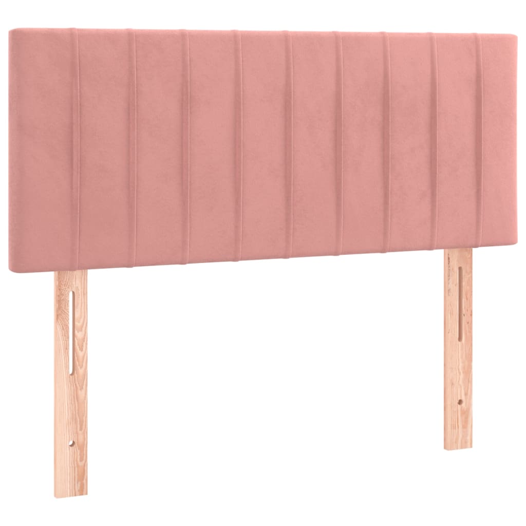 vidaXL Tête de lit Rose 100x5x78/88 cm Velours