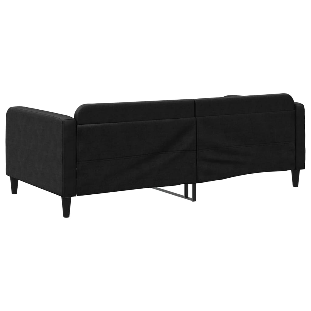 vidaXL Lit de repos noir 100x200 cm tissu