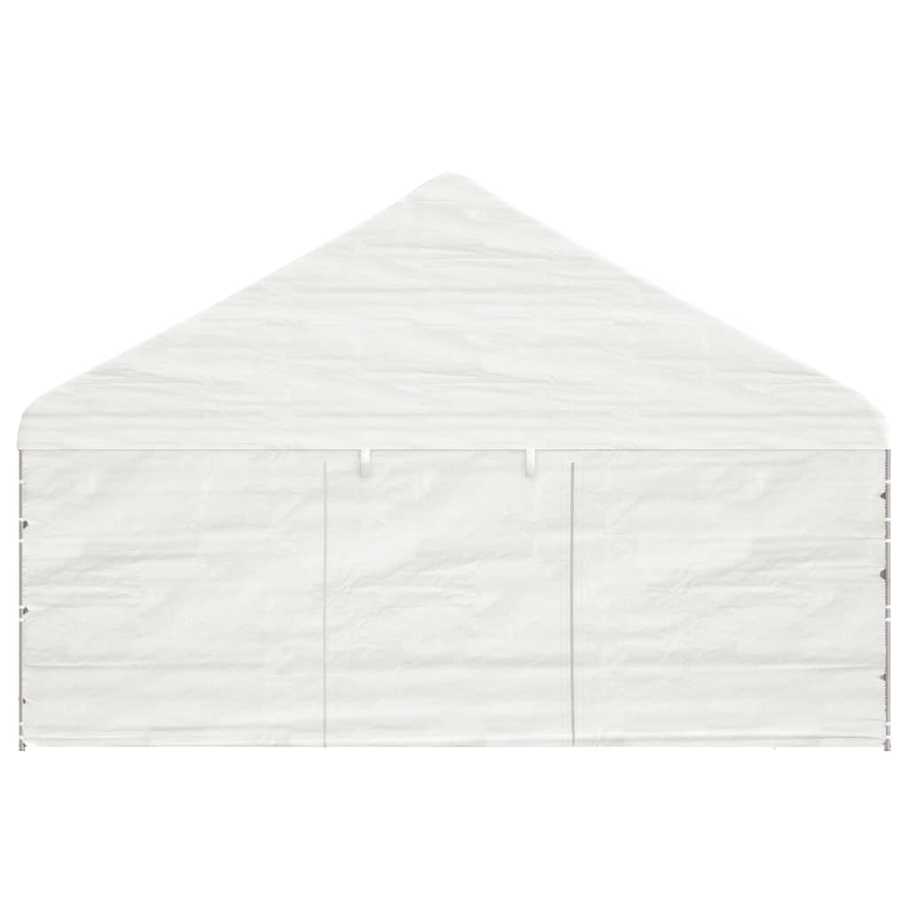 vidaXL Belvédère avec toit blanc 5,88x2,23x3,75 m polyéthylène