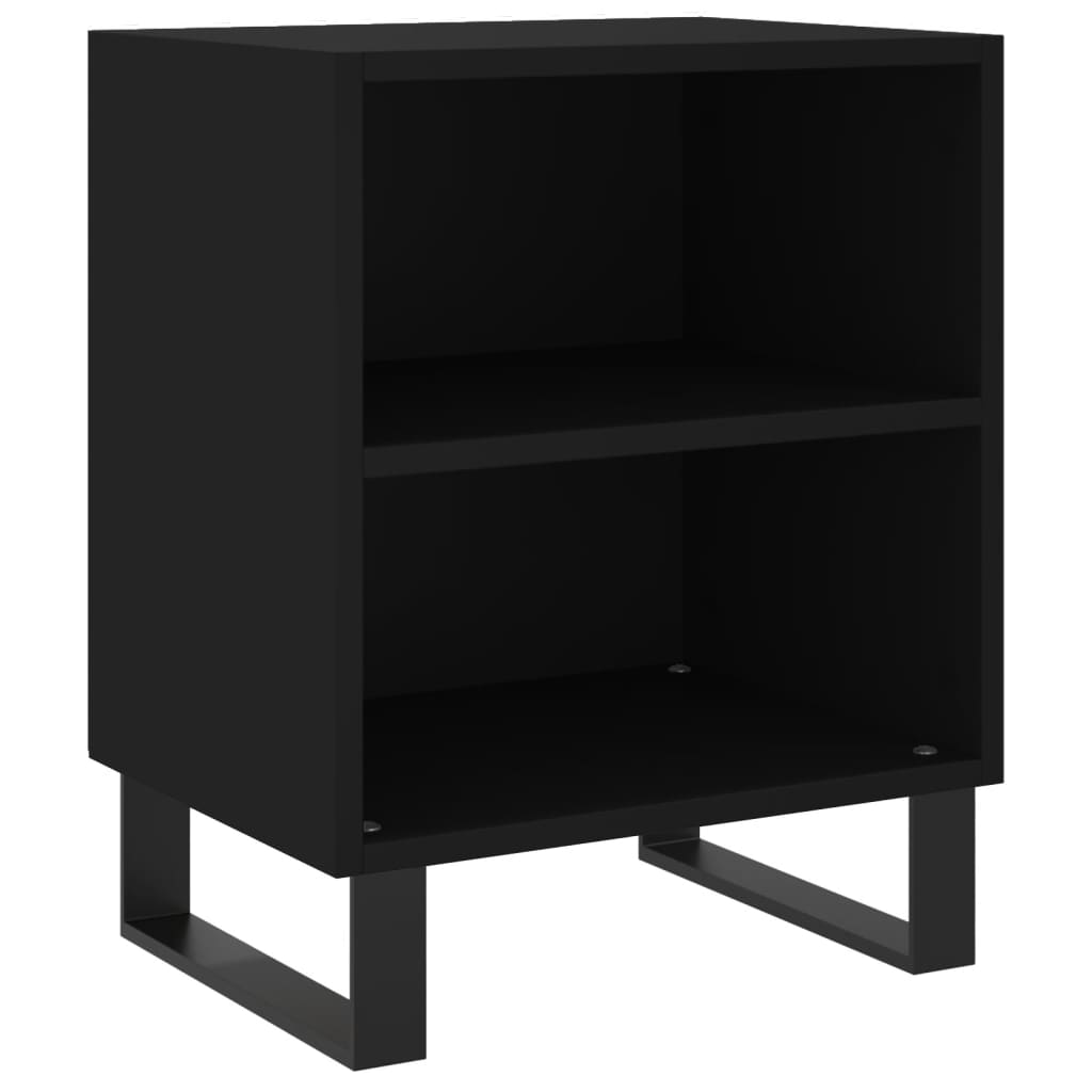 vidaXL Tables de chevet 2 pcs noir 40x30x50 cm bois d'ingénierie
