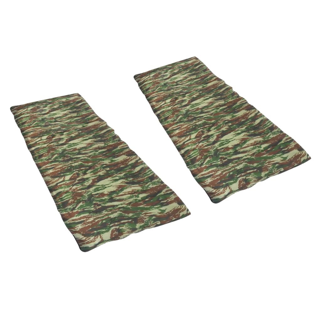 vidaXL Sacs de couchage type enveloppe 2 pcs Camouflage 1 100 g 10°C