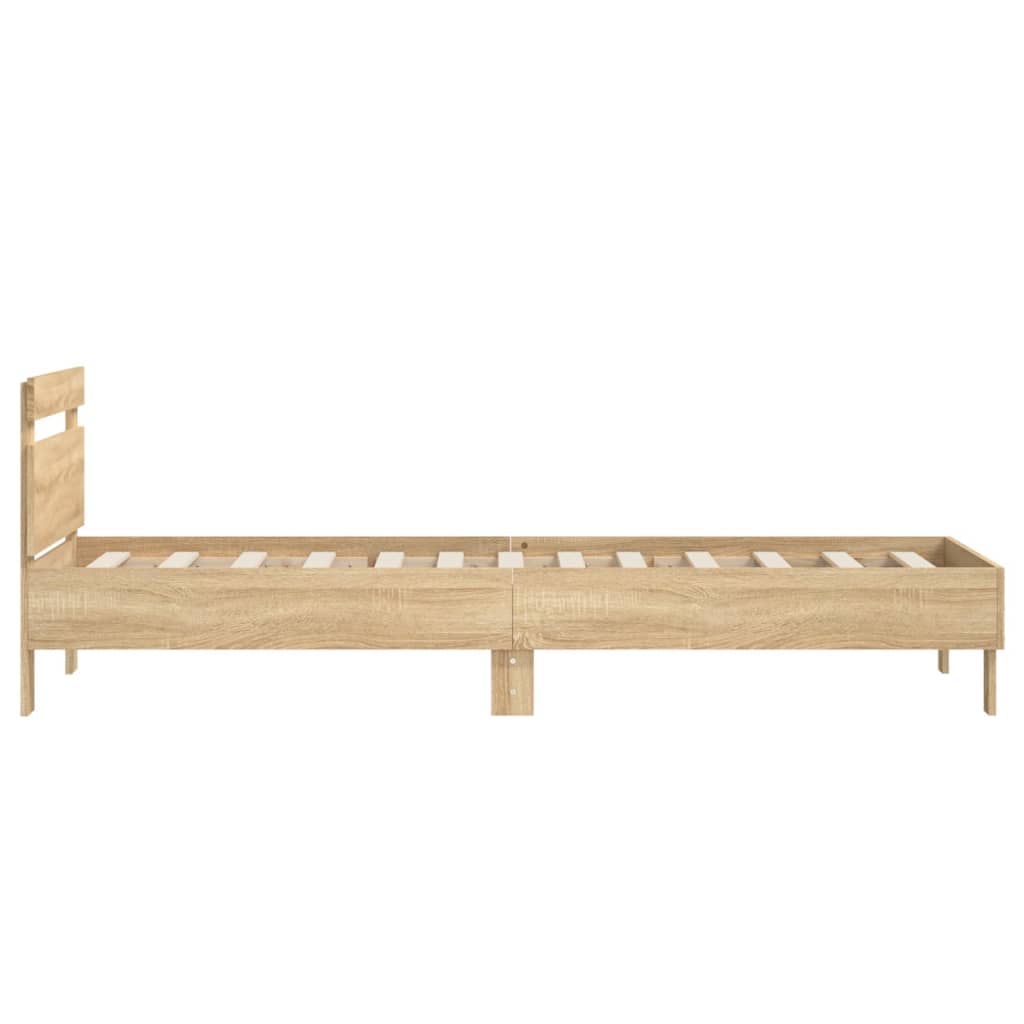 vidaXL Cadre de lit tête de lit chêne sonoma 90x190 cm bois ingénierie