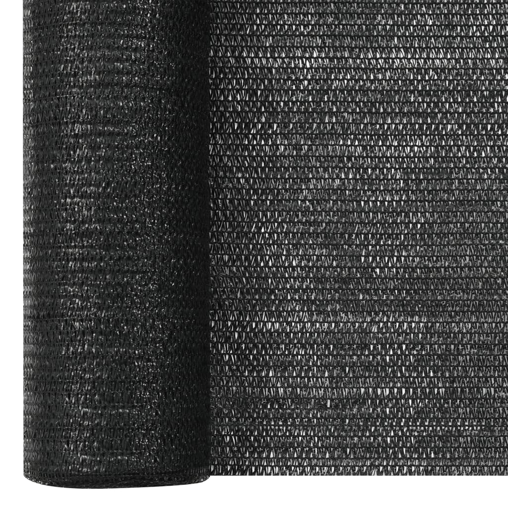 vidaXL Filet brise-vue Noir 3,6x50 m PEHD 75 g/m²