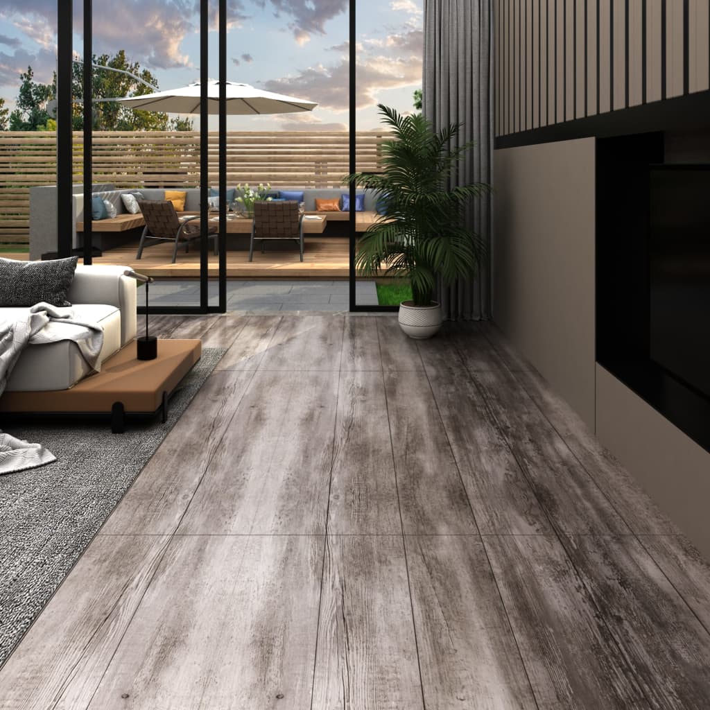 vidaXL Dalles de plancher PVC autoadhésif 5,21 m² 2 mm marron bois mat