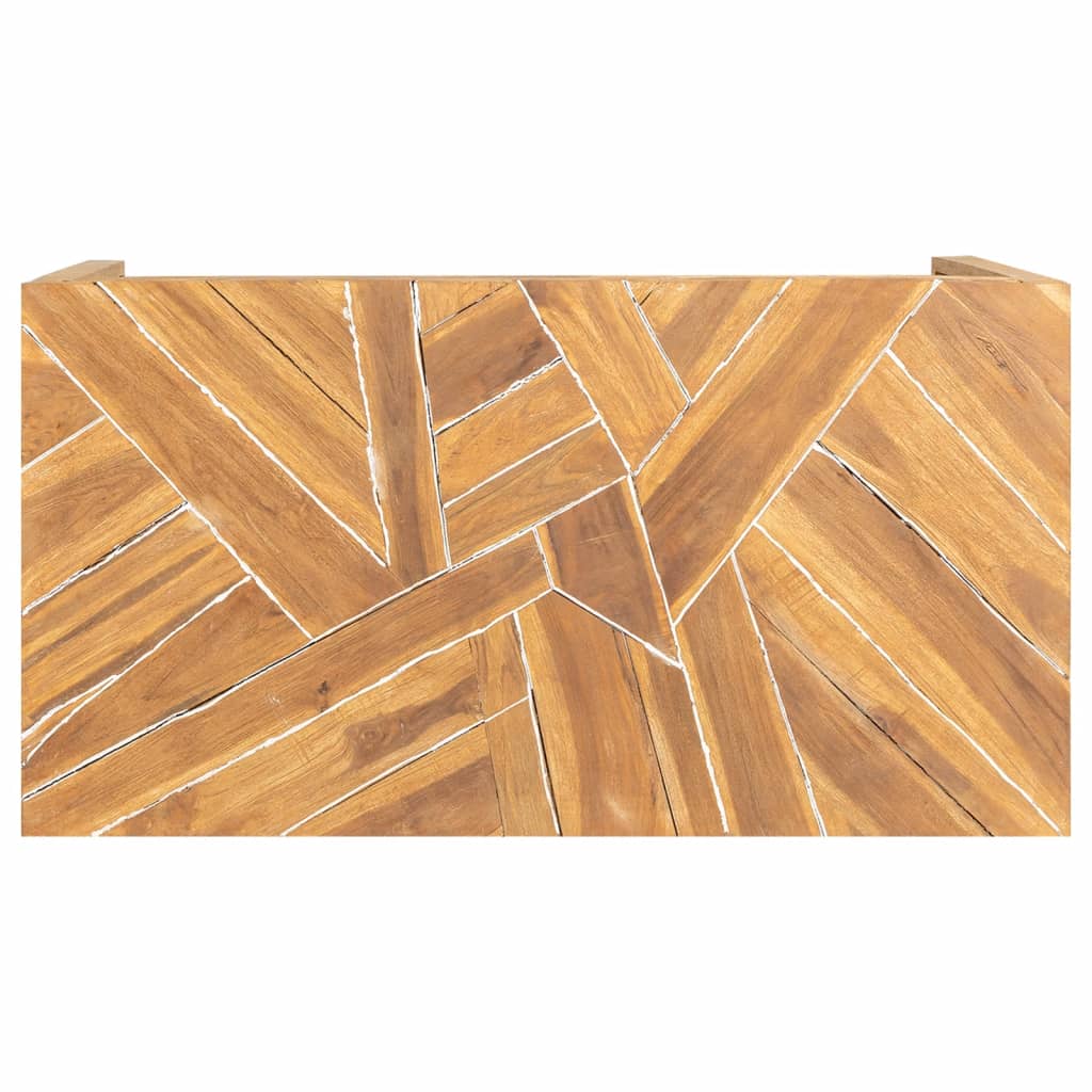 vidaXL Table basse Bois de teck massif 110x35x38 cm