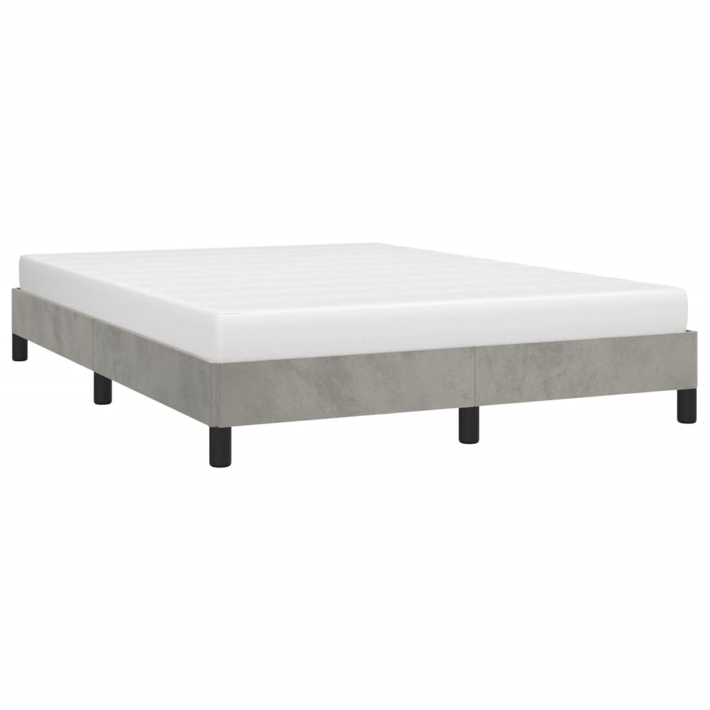 vidaXL Cadre de lit sans matelas gris clair 140x200 cm velours