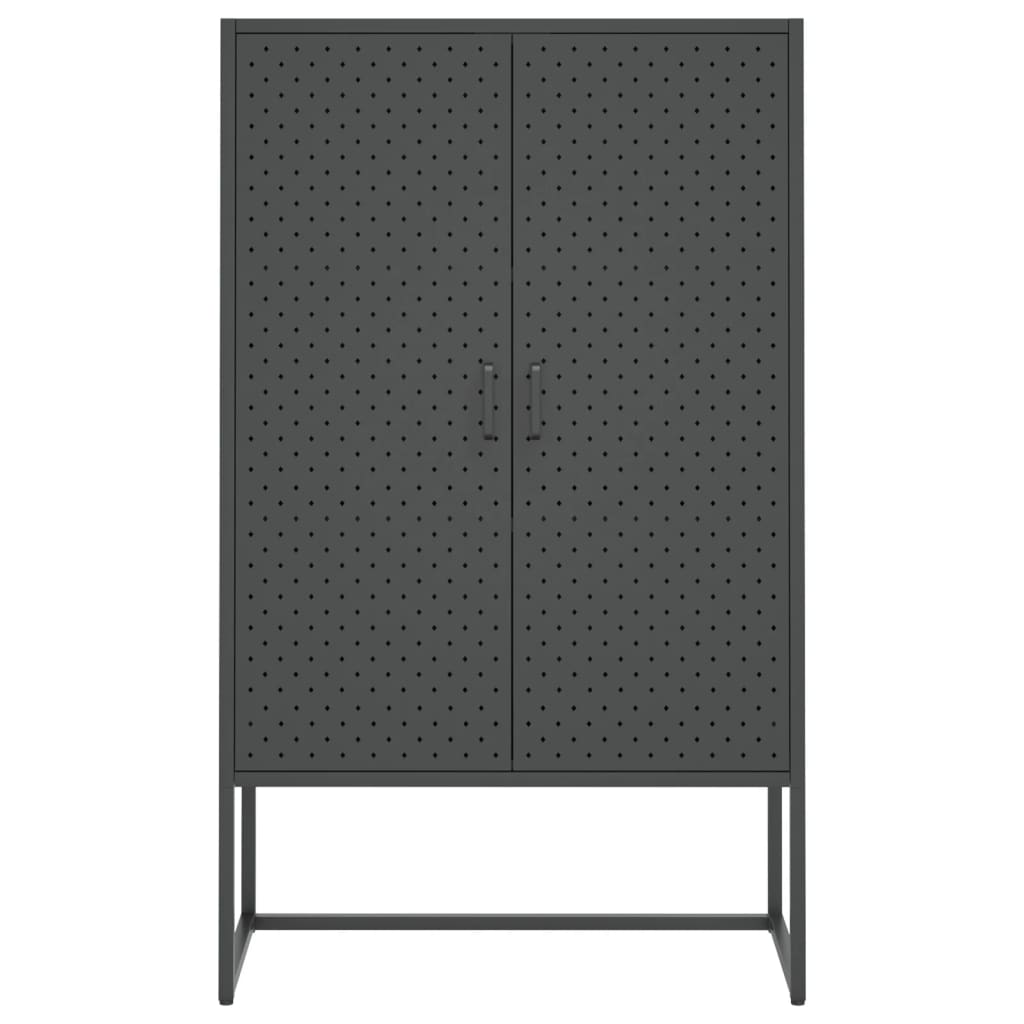 vidaXL Buffet haut Anthracite 80x35x135 cm Acier