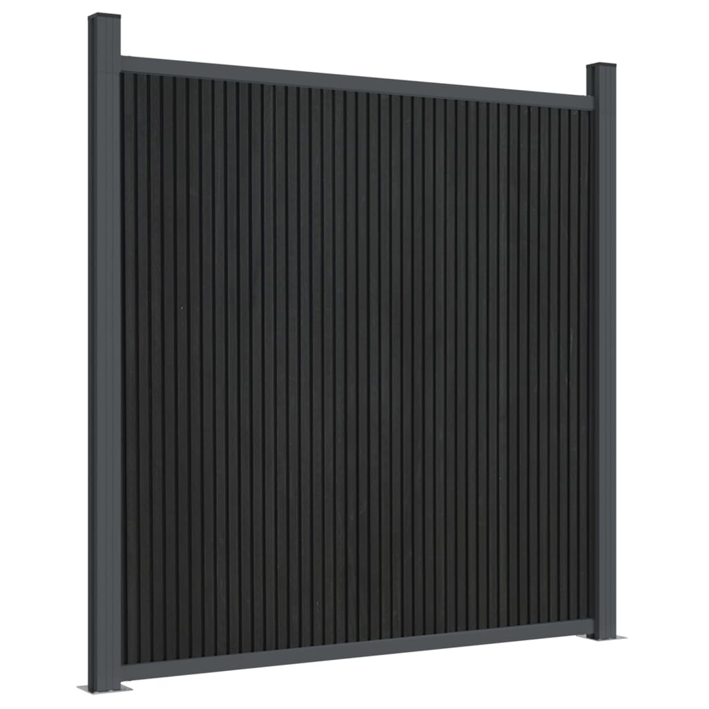 vidaXL Panneau de clôture gris 173x186 cm WPC