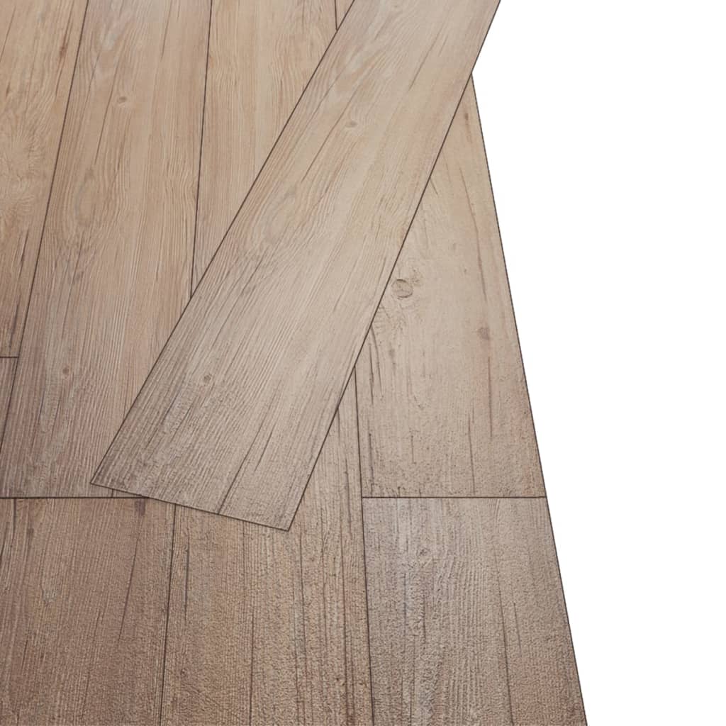 vidaXL Dalles de plancher PVC autoadhésif 5,02 m² 2 mm marron chêne