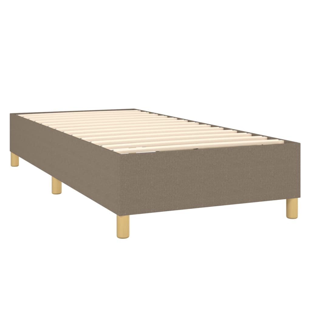 vidaXL Sommier à lattes de lit avec matelas Taupe 80x200 cm Tissu