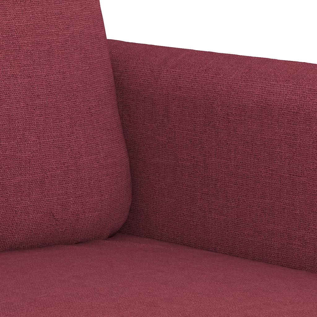 vidaXL Ensemble de canapés 2 pcs avec coussins Rouge bordeaux Tissu