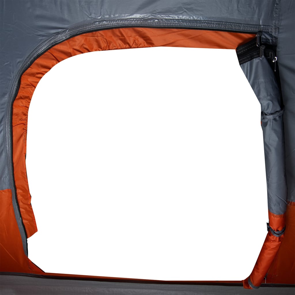 vidaXL Tente familiale à dôme 6 personnes gris et orange imperméable