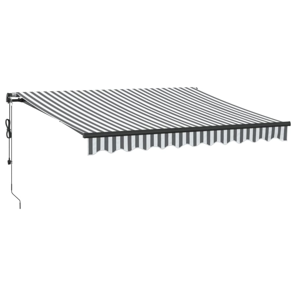 vidaXL Auvent rétractable automatique anthracite et blanc 300x250 cm