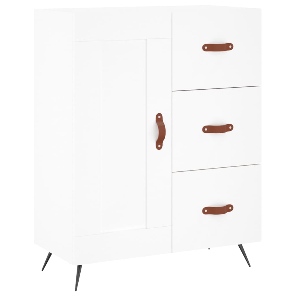 vidaXL Buffet haut Blanc 69,5x34x180 cm Bois d'ingénierie