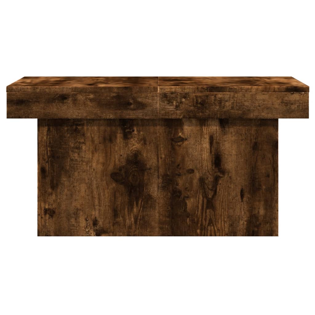 vidaXL Table basse chêne fumé 80x55x40 cm bois d'ingénierie