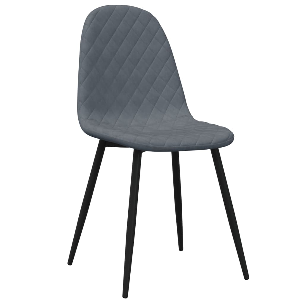 vidaXL Chaises à manger lot de 6 gris foncé velours