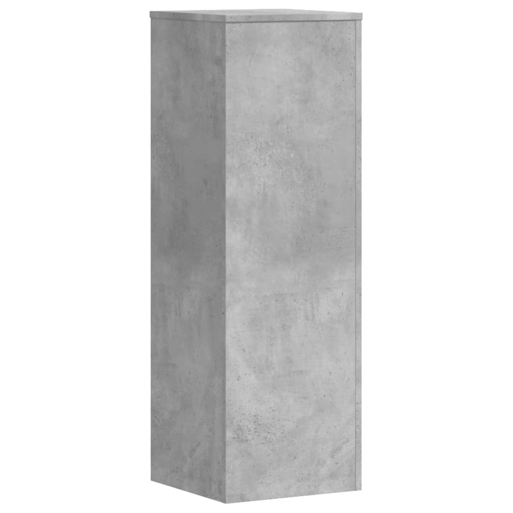 vidaXL Support pour plantes gris béton 33x33x100 cm bois d'ingénierie