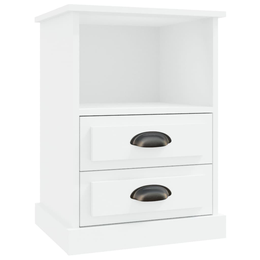 vidaXL Tables de chevet 2 pcs blanc 43x36x60 cm