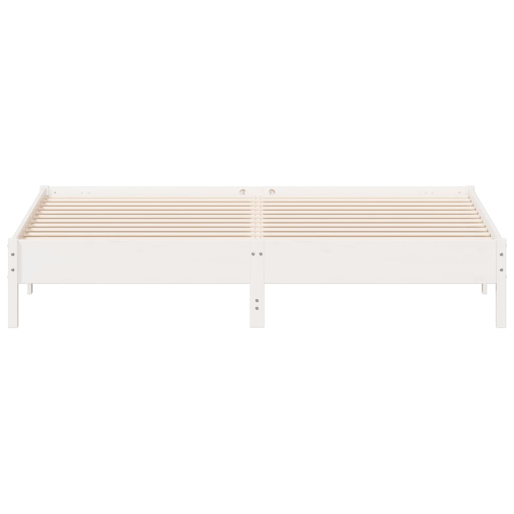 vidaXL Cadre de lit sans matelas blanc 200x200 cm bois massif de pin