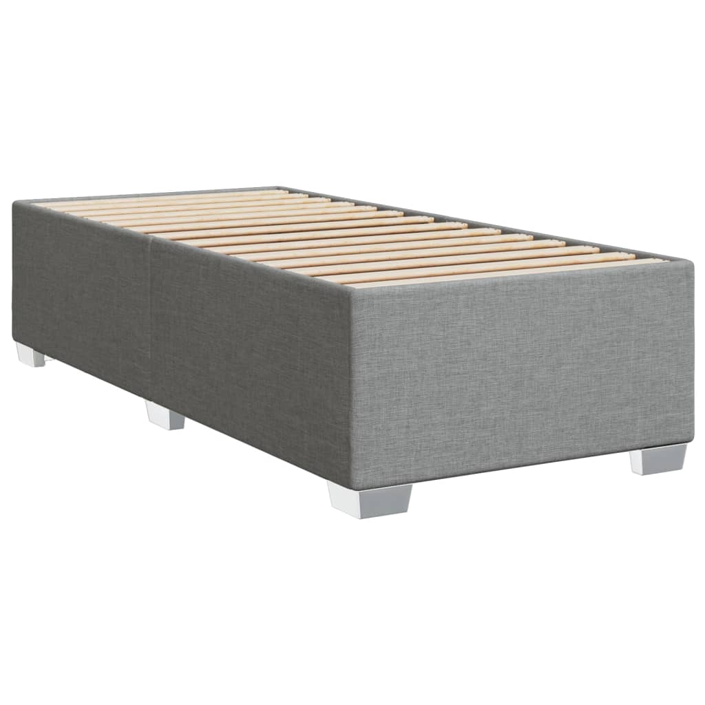 vidaXL Sommier à lattes de lit avec matelas gris clair 80x200 cm tissu