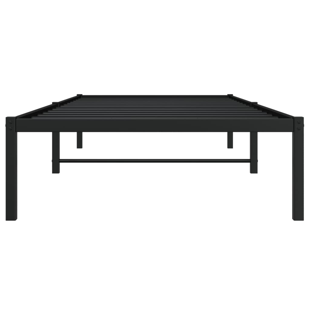 vidaXL Cadre de lit métal sans matelas noir 90x190 cm