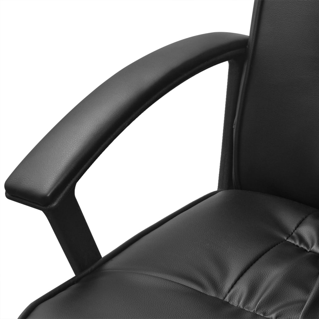 vidaXL chaise de bureau en cuir artificiel 67x70 cm noir
