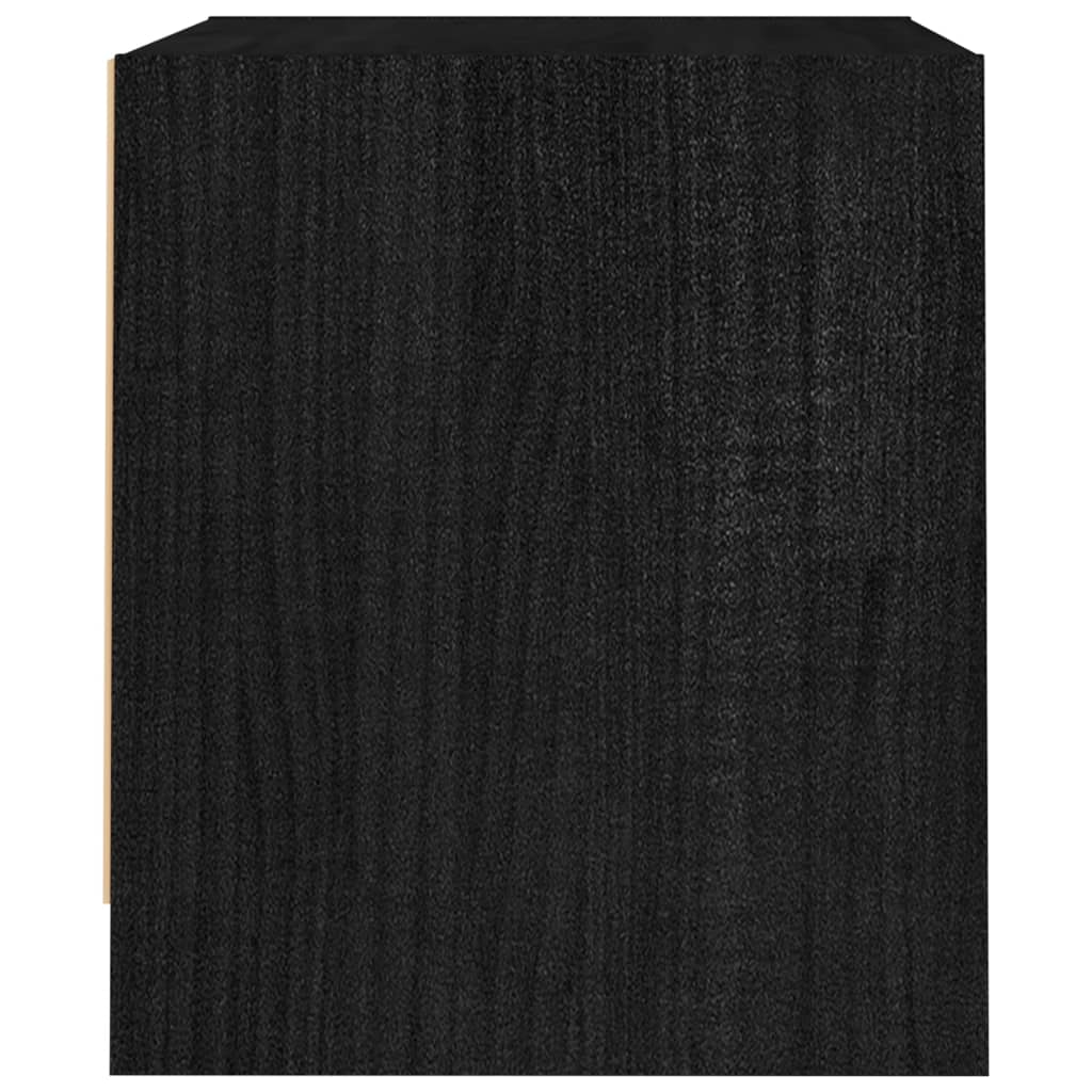 vidaXL Tables de chevet 2 pcs Noir 40x30,5x35,5 cm Bois de pin solide