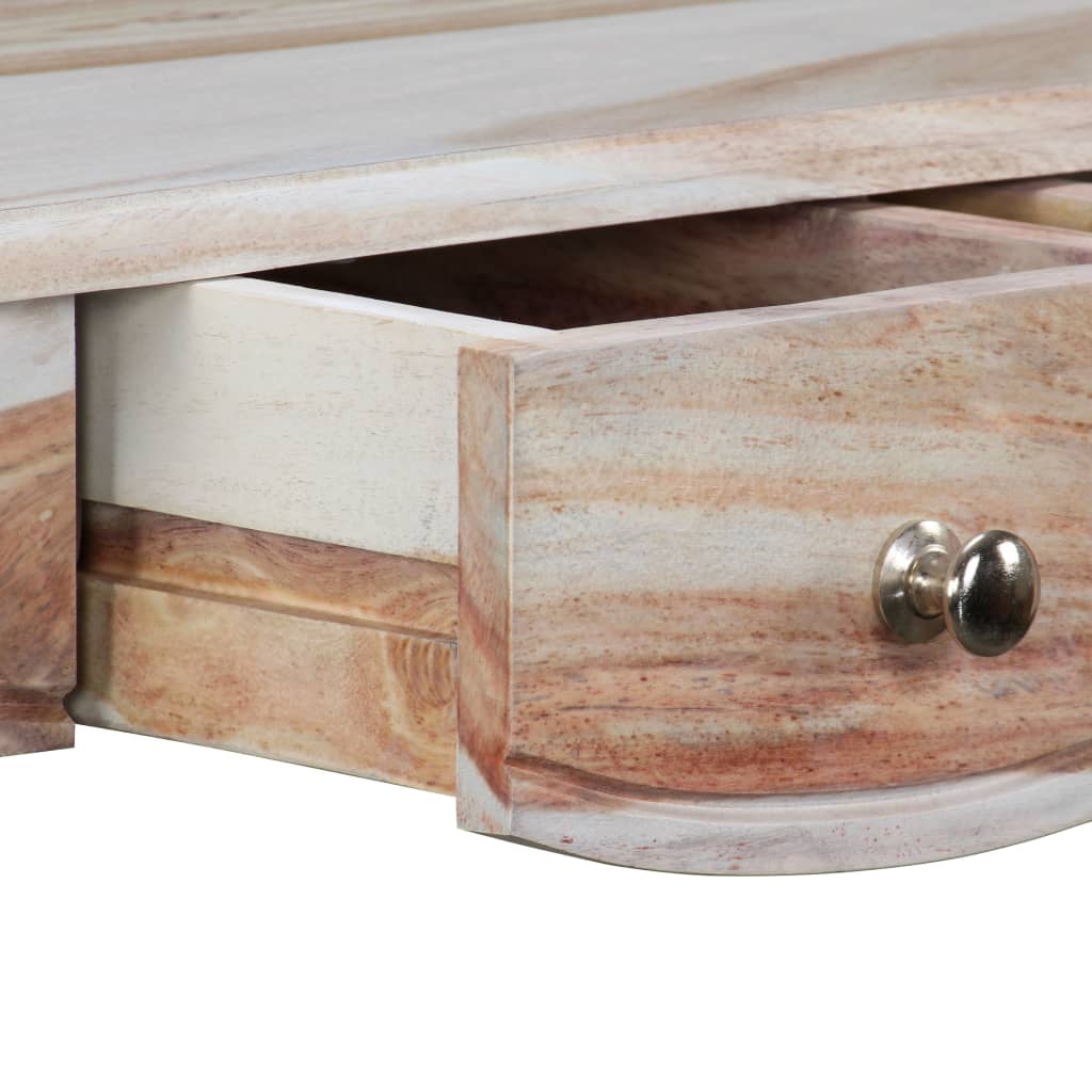 vidaXL Table console et 3 tiroirs Bois massif 110x40x76 cm