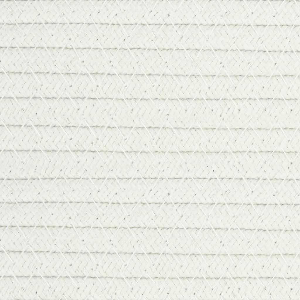 vidaXL Paniers de rangement 2 pcs beige et blanc Ø28x28 cm coton