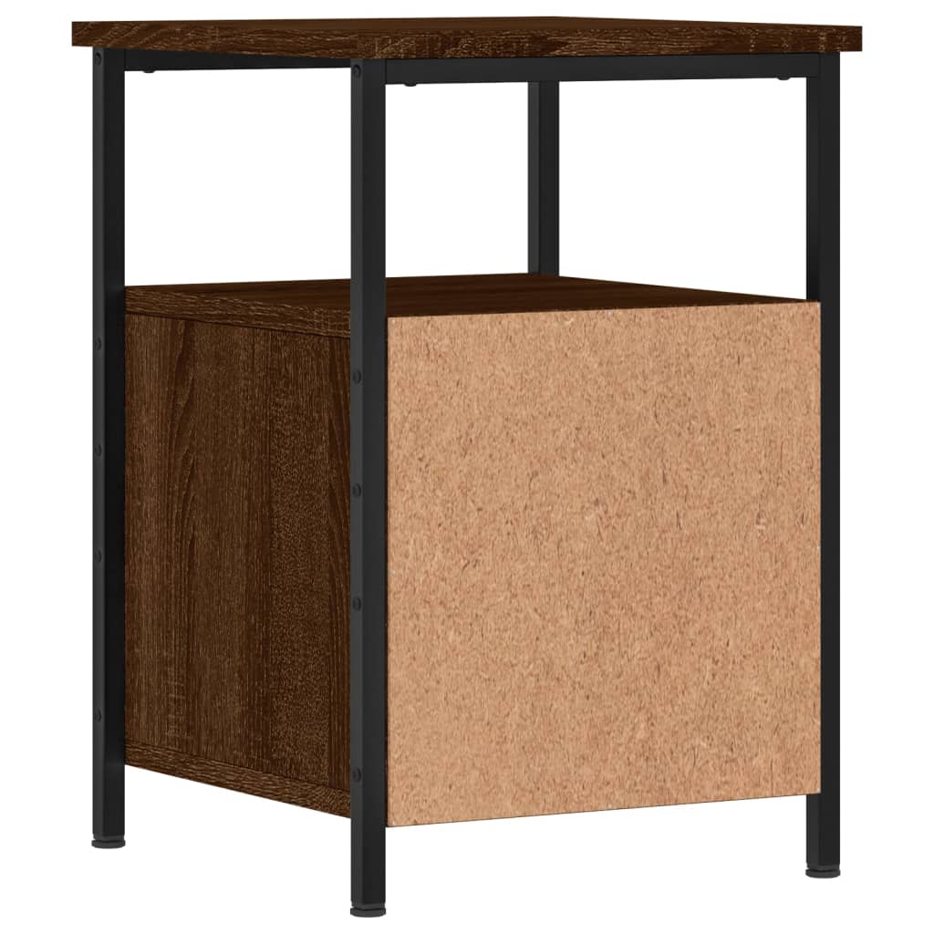 vidaXL Table de chevet chêne marron 34x35,5x50 cm bois d'ingénierie