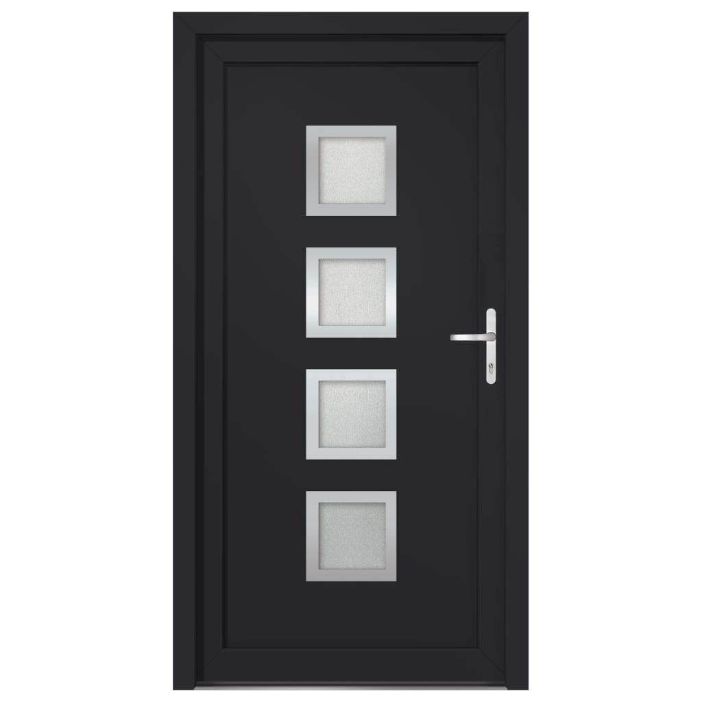 vidaXL Porte d'entrée anthracite 108x200 cm PVC