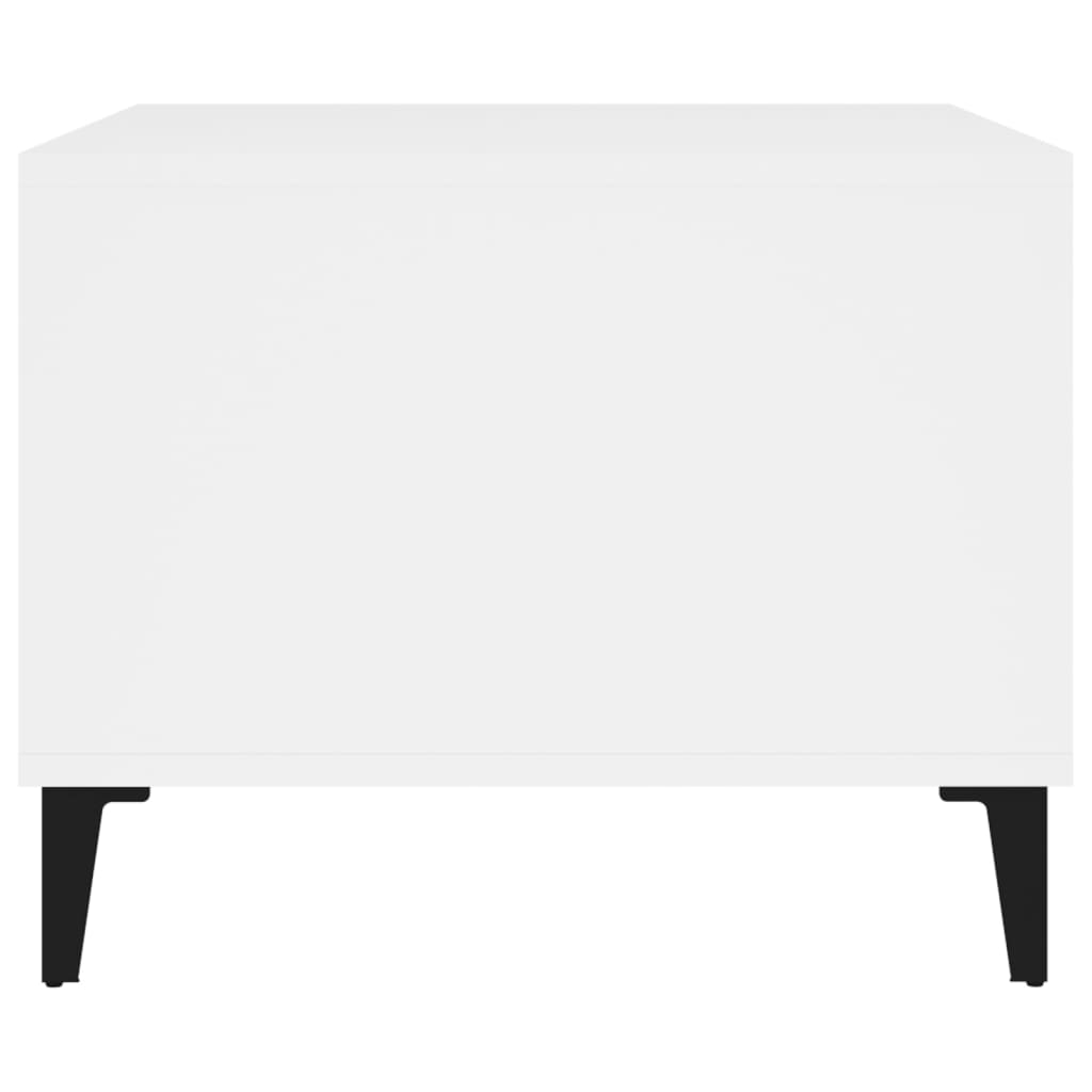 vidaXL Table basse Blanc 60x50x40 cm Bois d'ingénierie