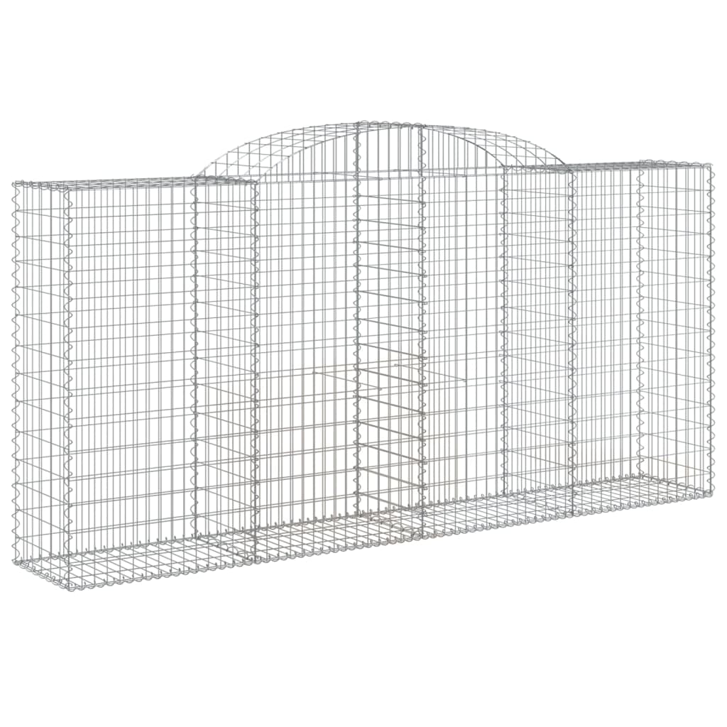 vidaXL Paniers à gabions arqués 17 pcs 300x50x140/160 cm fer galvanisé