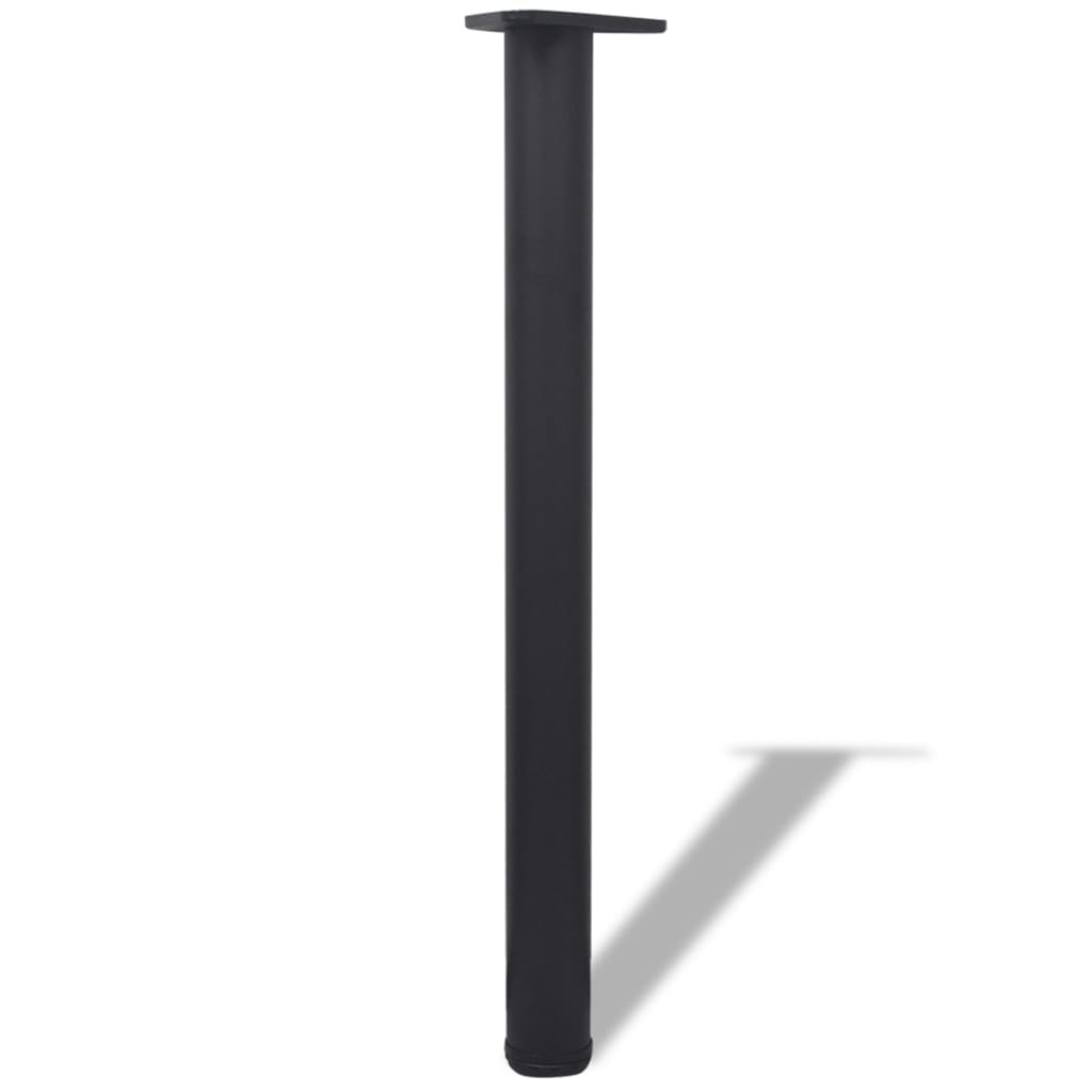 vidaXL 4 pieds de table réglables en hauteur 710 mm Noir