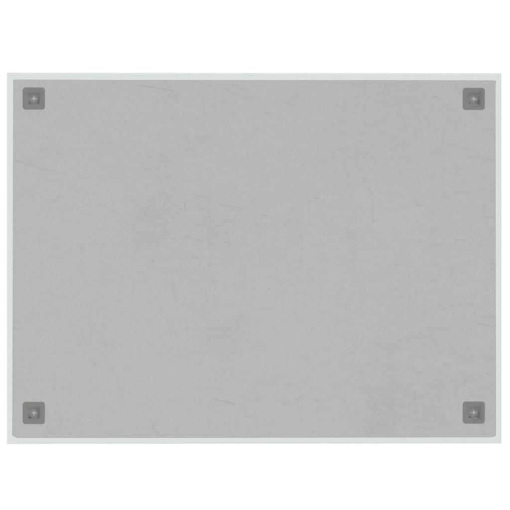 vidaXL Tableau noir magnétique mural Blanc 80x60 cm Verre trempé