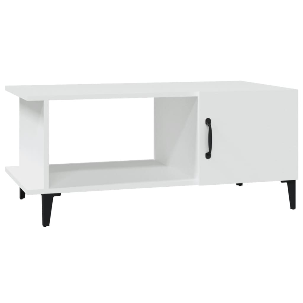 vidaXL Table basse Blanc 90x50x40 cm Bois d'ingénierie