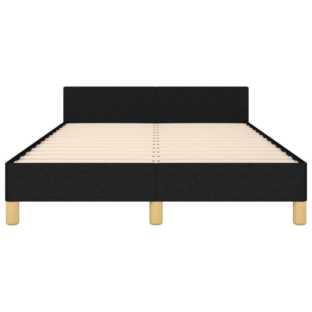 vidaXL Cadre de lit sans matelas noir 120x200 cm tissu