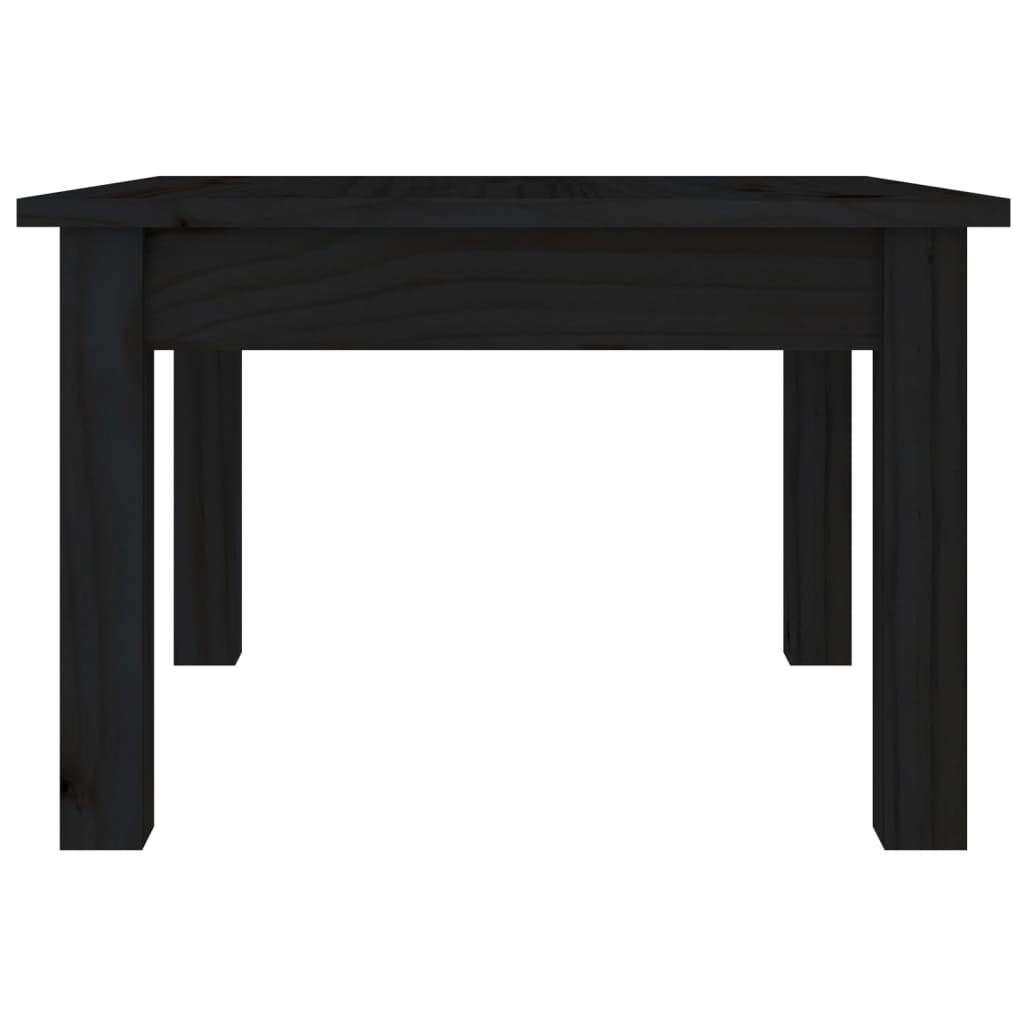 vidaXL Table basse Noir 45x45x30 cm Bois massif de pin