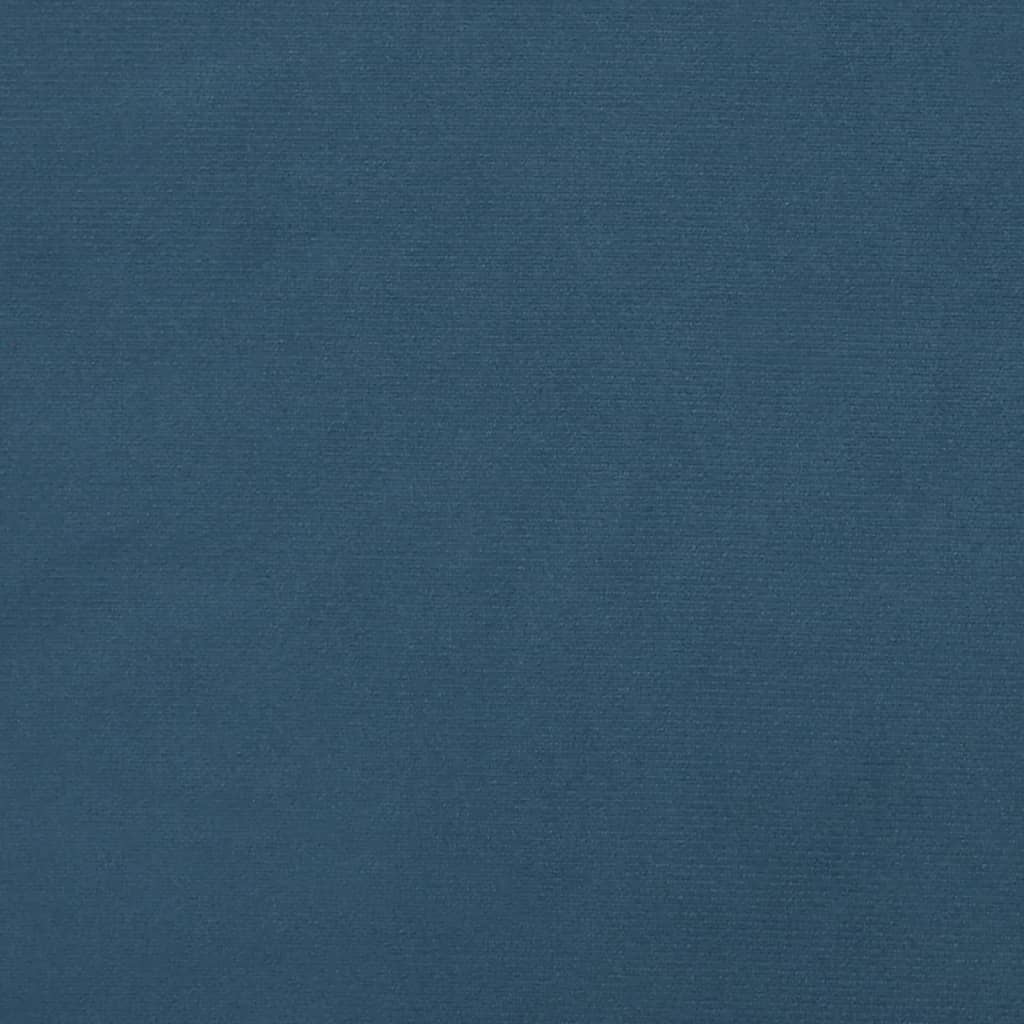 vidaXL Cadre de lit Bleu foncé 140x190 cm Velours